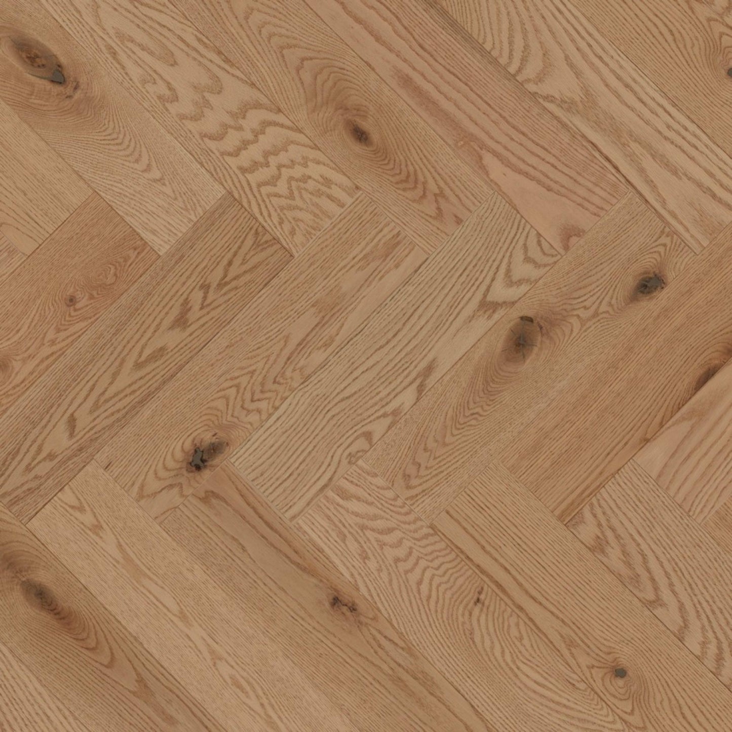 Sweet Memories Engineered - Red Oak Duramatt in Paddle Ball - 5" Herringbone Brushed Hardwood