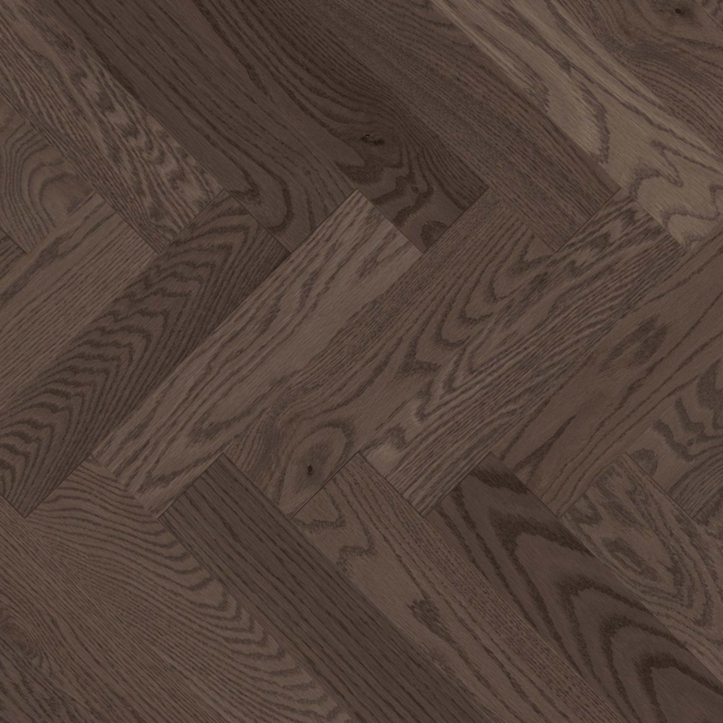 Admiration Engineered - Red Oak in Platinum - 5" Herringbone Smooth Hardwood