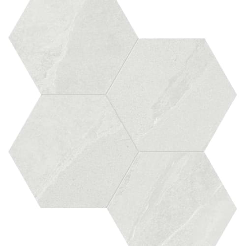 Niles in Light Grey Mosaic 6" Hex