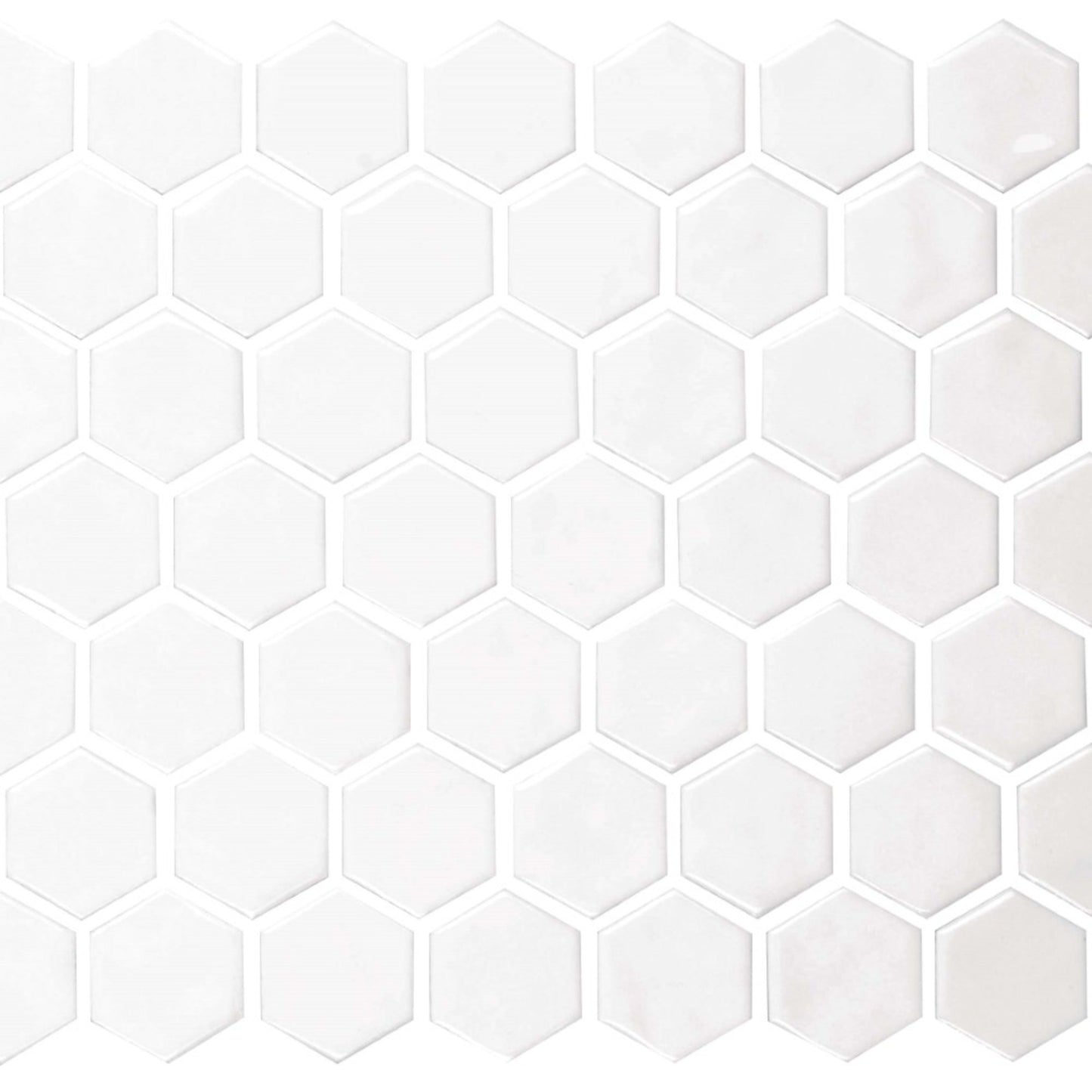 Regina in White Mosaic Hexagon Tile
