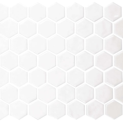 Regina in White Mosaic Hexagon