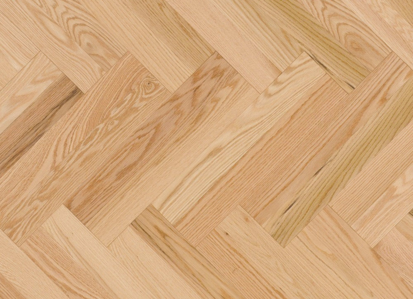 Natural - Duramatt in Red Oak - 5" Exclusive Smooth Herringbone