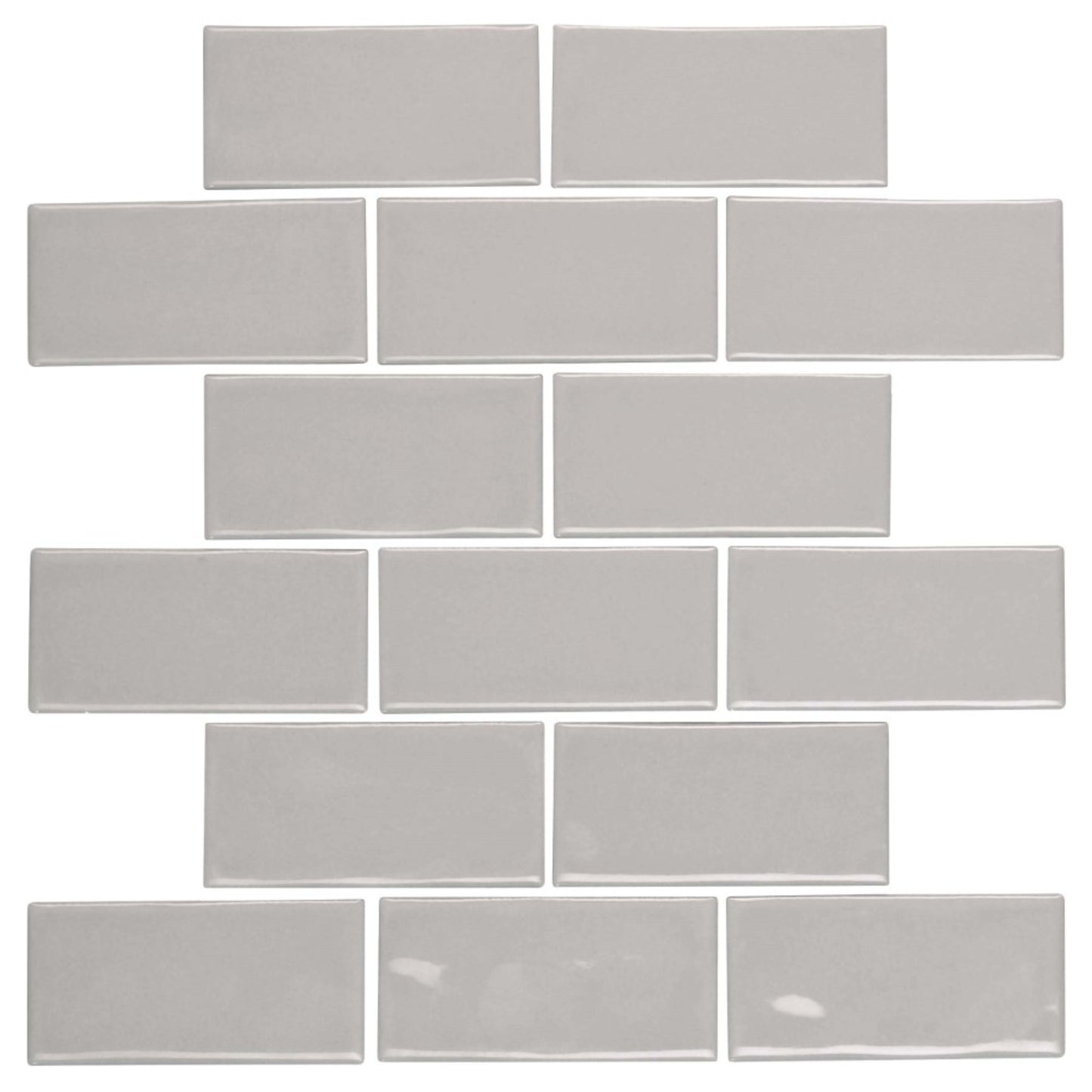 Regina in Light Gray Mosaic Brick-Joint Tile