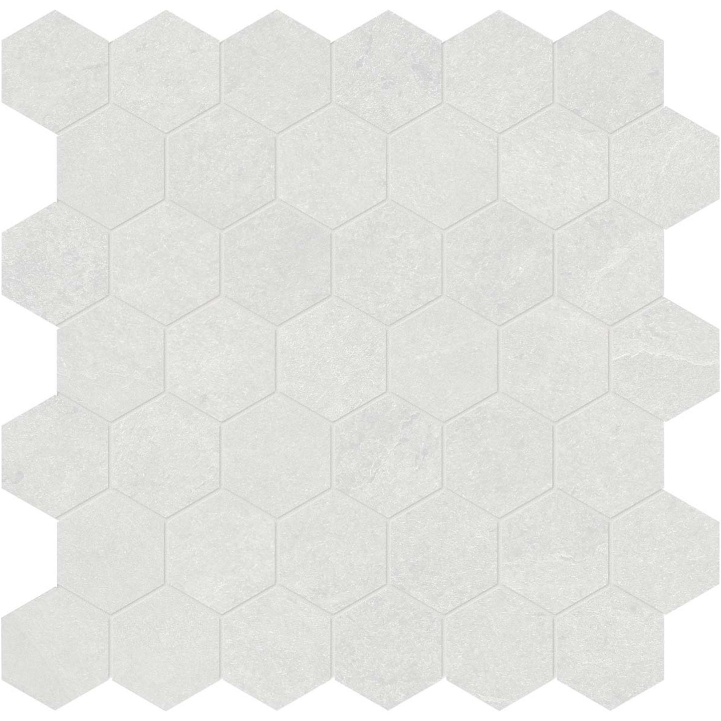 Niles in Light Grey Mosaic 2" Hex Tile