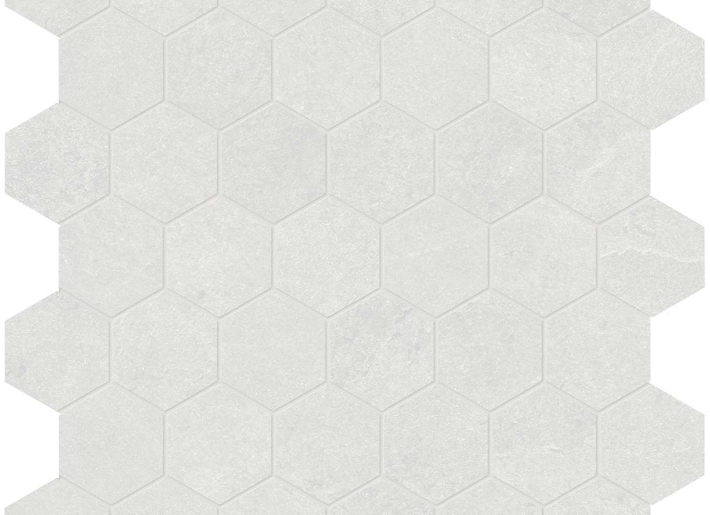 Niles in Light Grey Mosaic 2" Hex