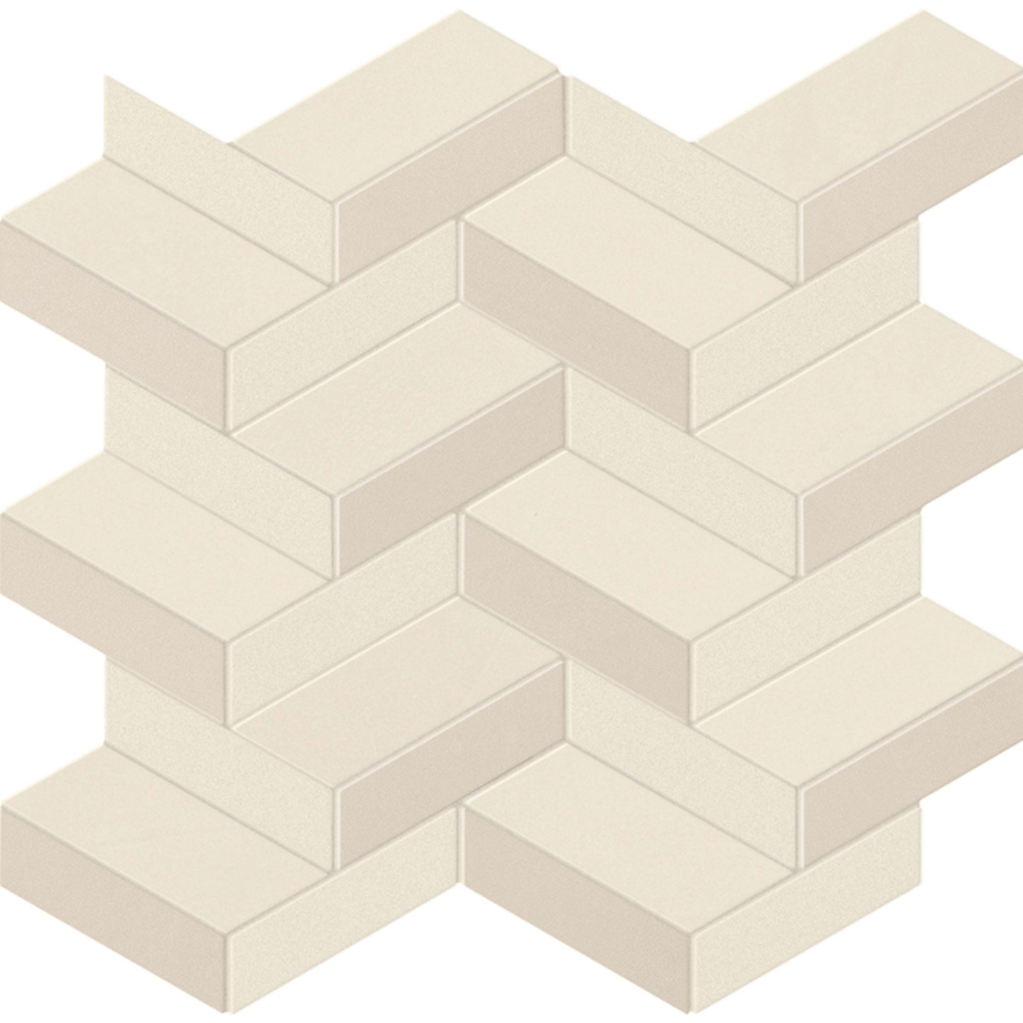 Spectrum in White Mosaic 13x12 Tile