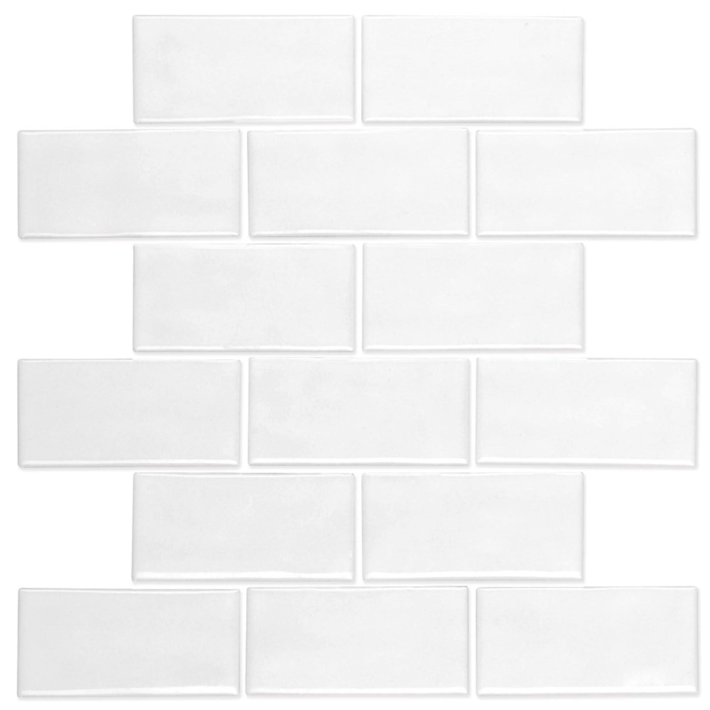 Regina in White Mosaic Brick-Joint Tile