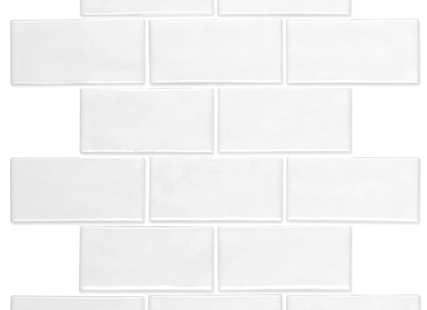 Regina in White Mosaic Brick-Joint
