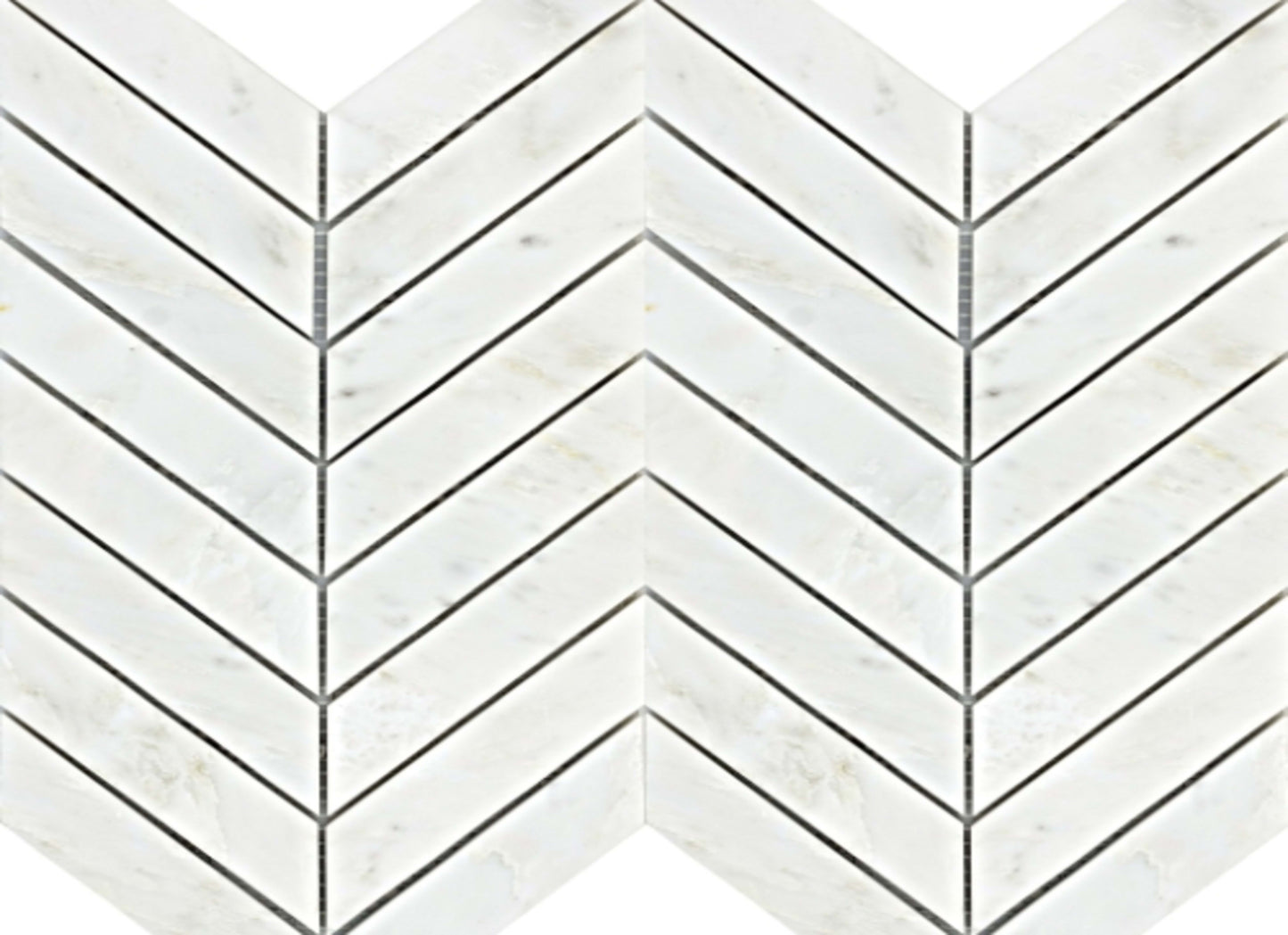 Marble Winter Frost in Winter Frost Chevron Mosaic - Mesh Mosaic