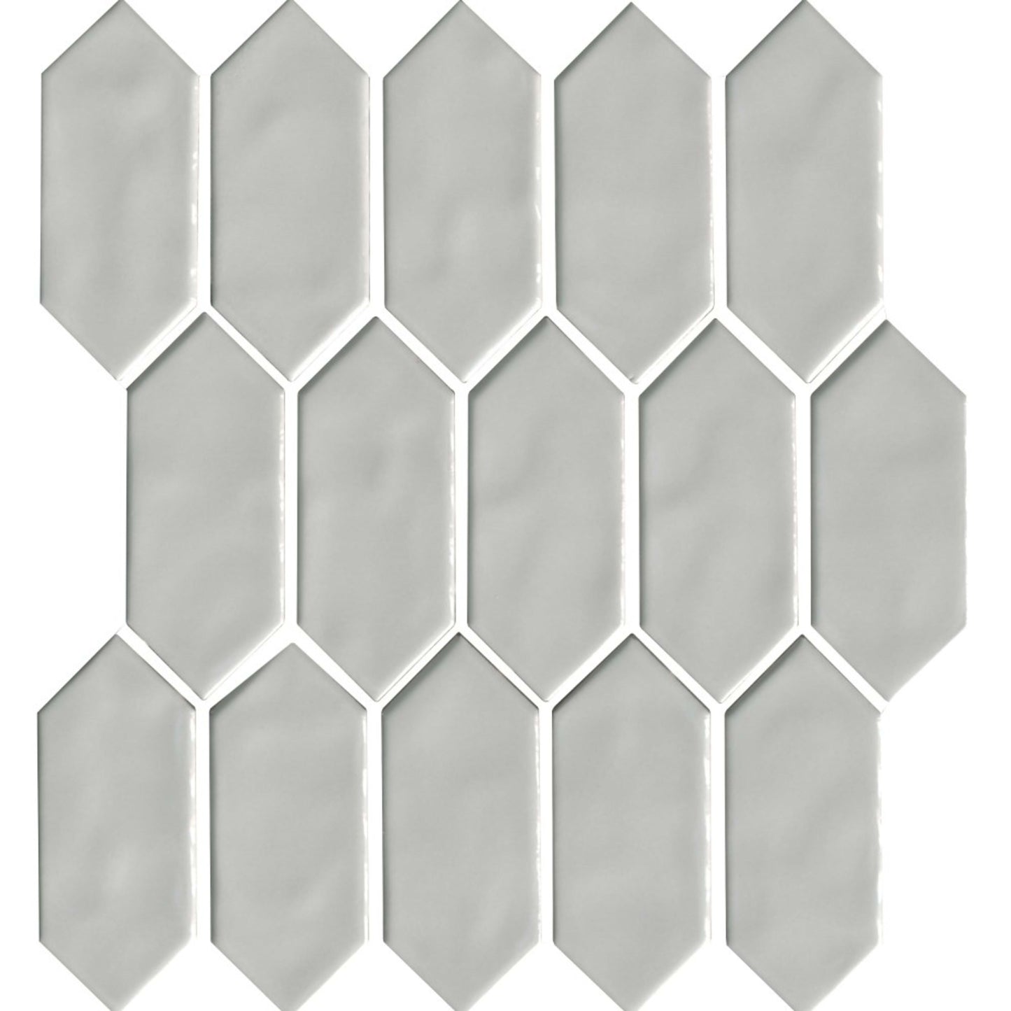 Regina in Light Gray Mosaic Picket Tile