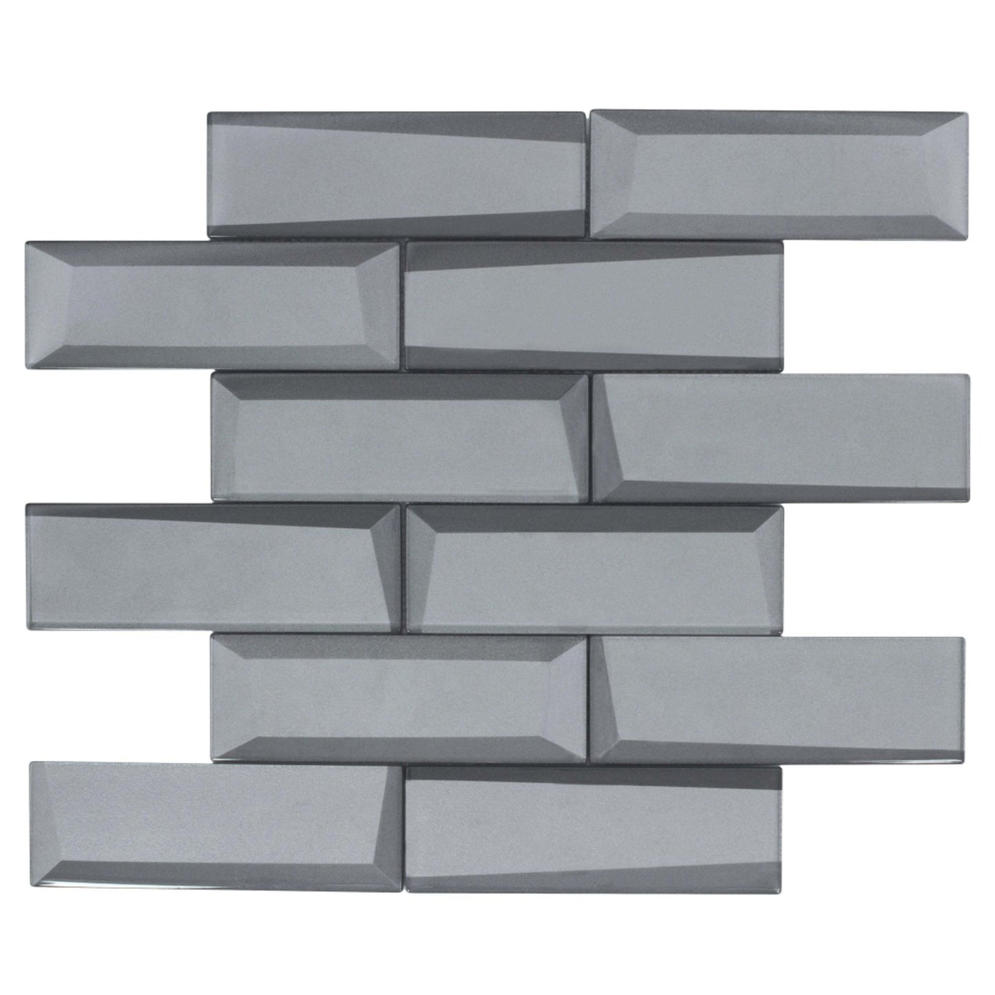 Monet Magic in Foggy Bricks Glass Tile