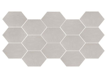 Newton in White Natural - 10x14 Hexagon
