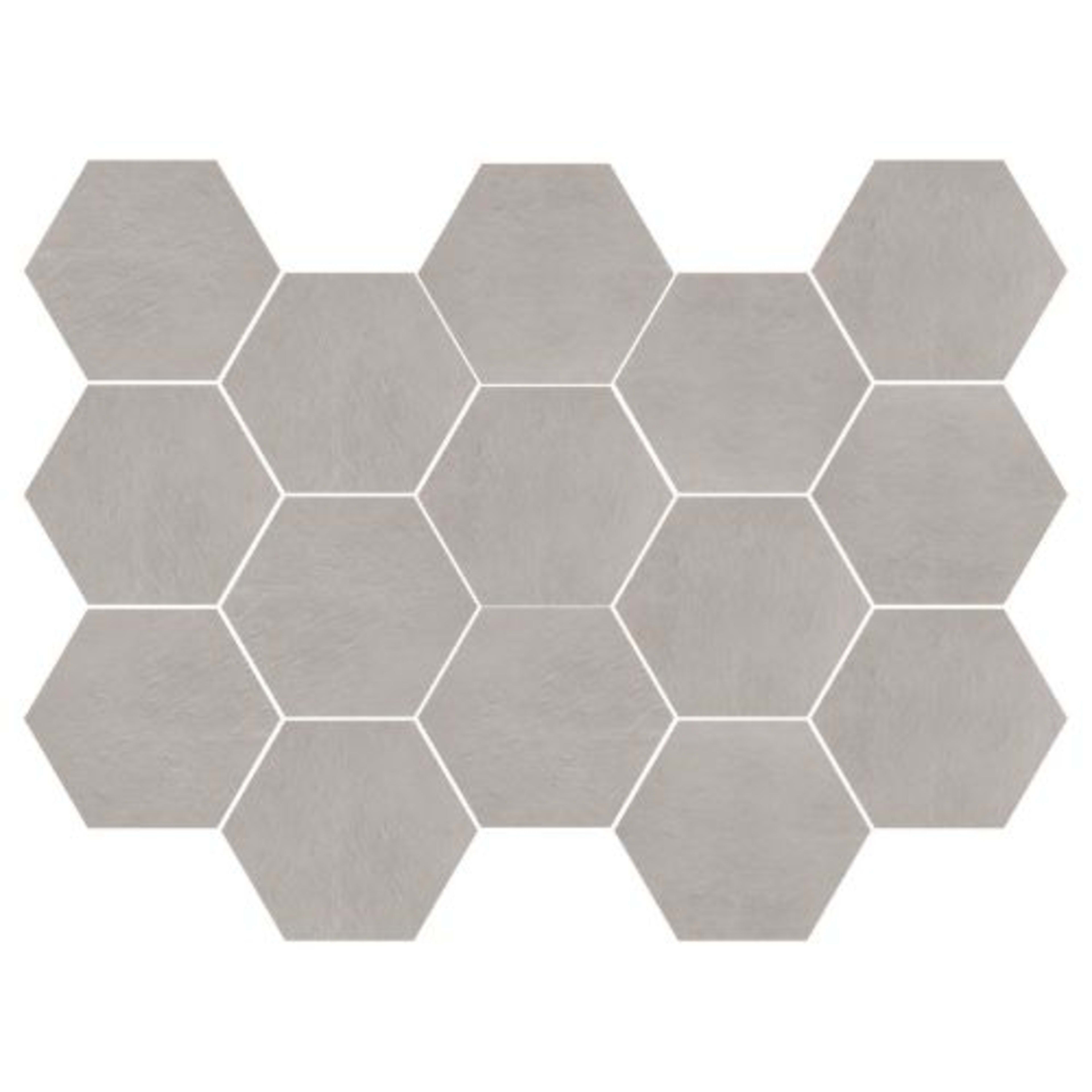 Newton in Pearl Natural - 10x14 Hexagon Tile