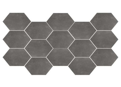 Newton in Graphite Natural - 10x14 Hexagon