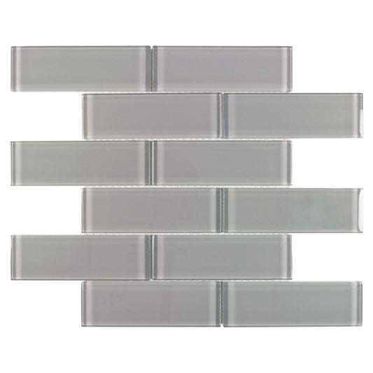 Essentials in Mist 2 X 6 Glass Tile