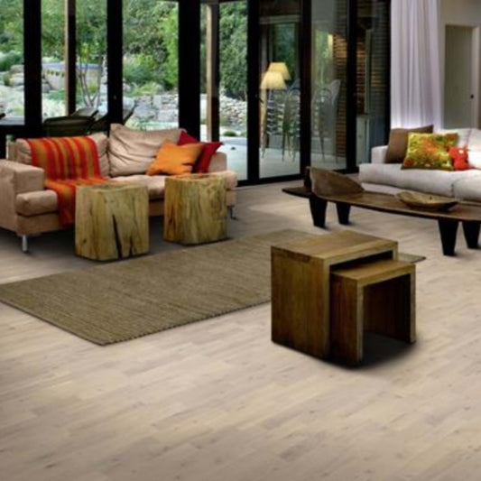 Beyond Retro Collection in Loft White Strip Hardwood
