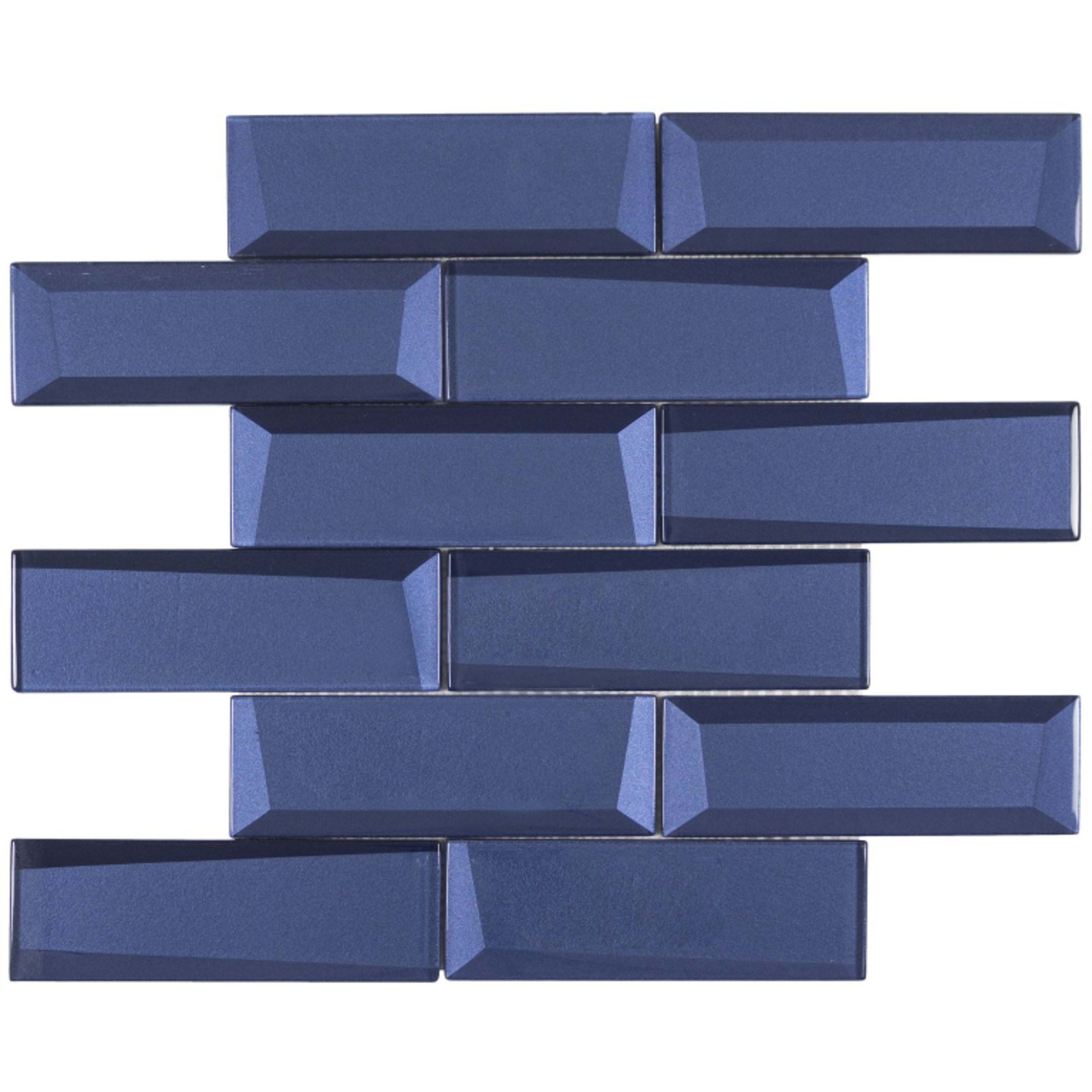 Monet Magic in Marina Bricks Glass Tile