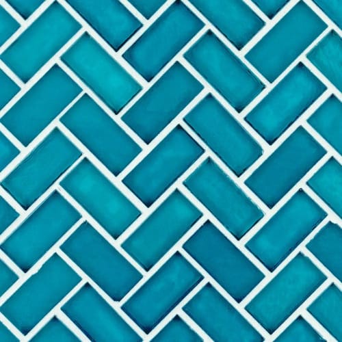 5/8" Herringbone Border Mosaic in Kotor