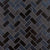 5/8" Herringbone Mosaic in Waimea Glass Tile