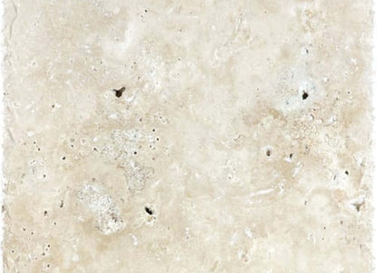 Ivory Travertine in Chiseled & Brushed 8x8