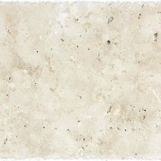 Ivory Travertine in Chiseled & Brushed 8x16 Natural Stone