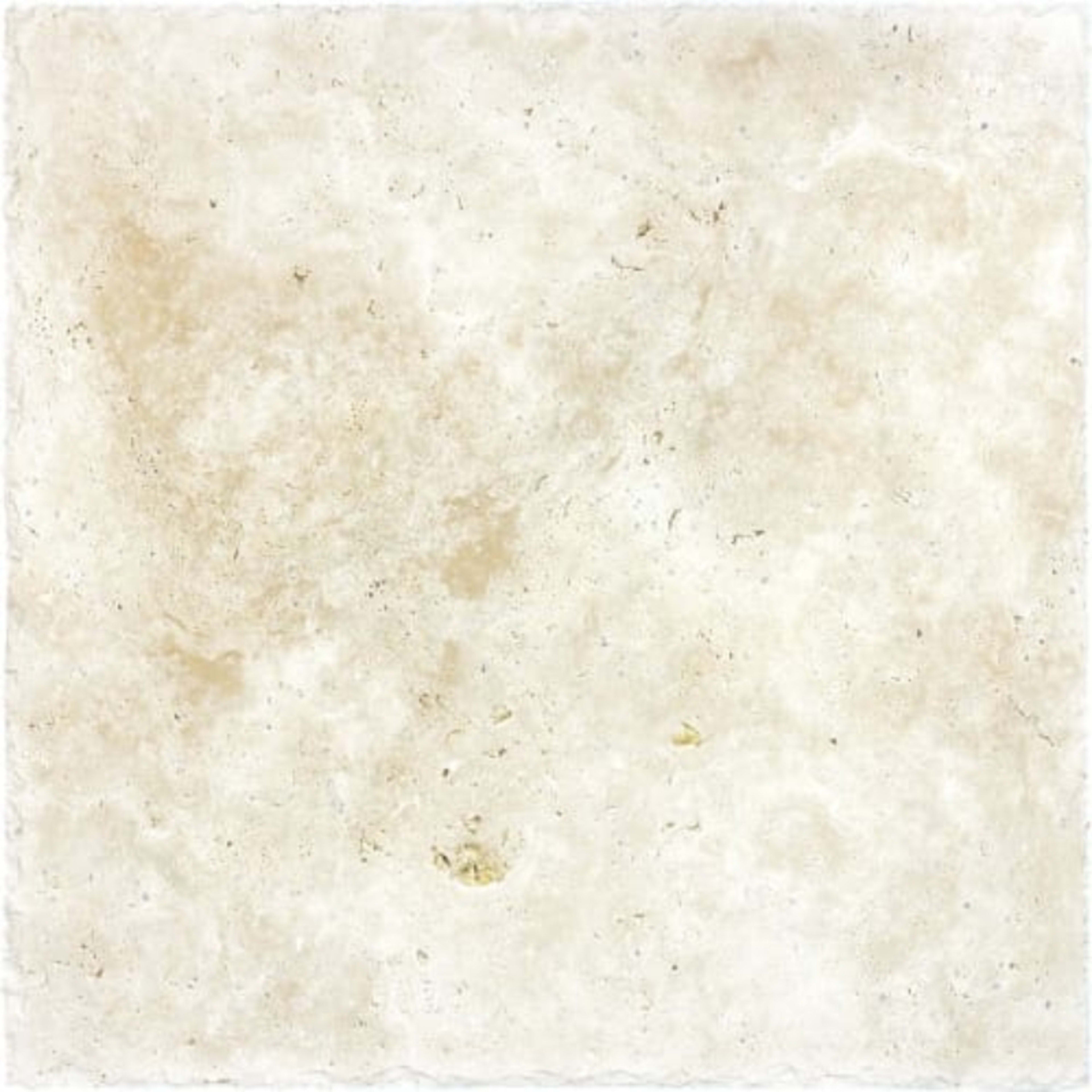Ivory Travertine in Chiseled & Brushed 16x16 Natural Stone