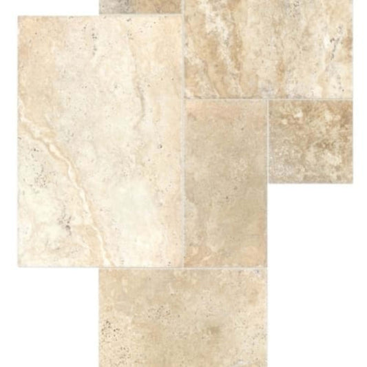 Picasso in Chiseled & Brushed Cobble Stone Pattern Set Natural Stone