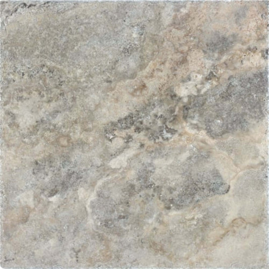 Silver Ash in Chiseled & Brushed 16x16 Natural Stone