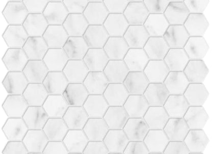 Bianco Venatino in 1.25 In Hexagon Honed