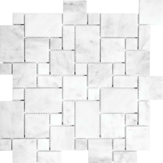 Bianco Venatino in Mini Versailles Honed Natural Stone