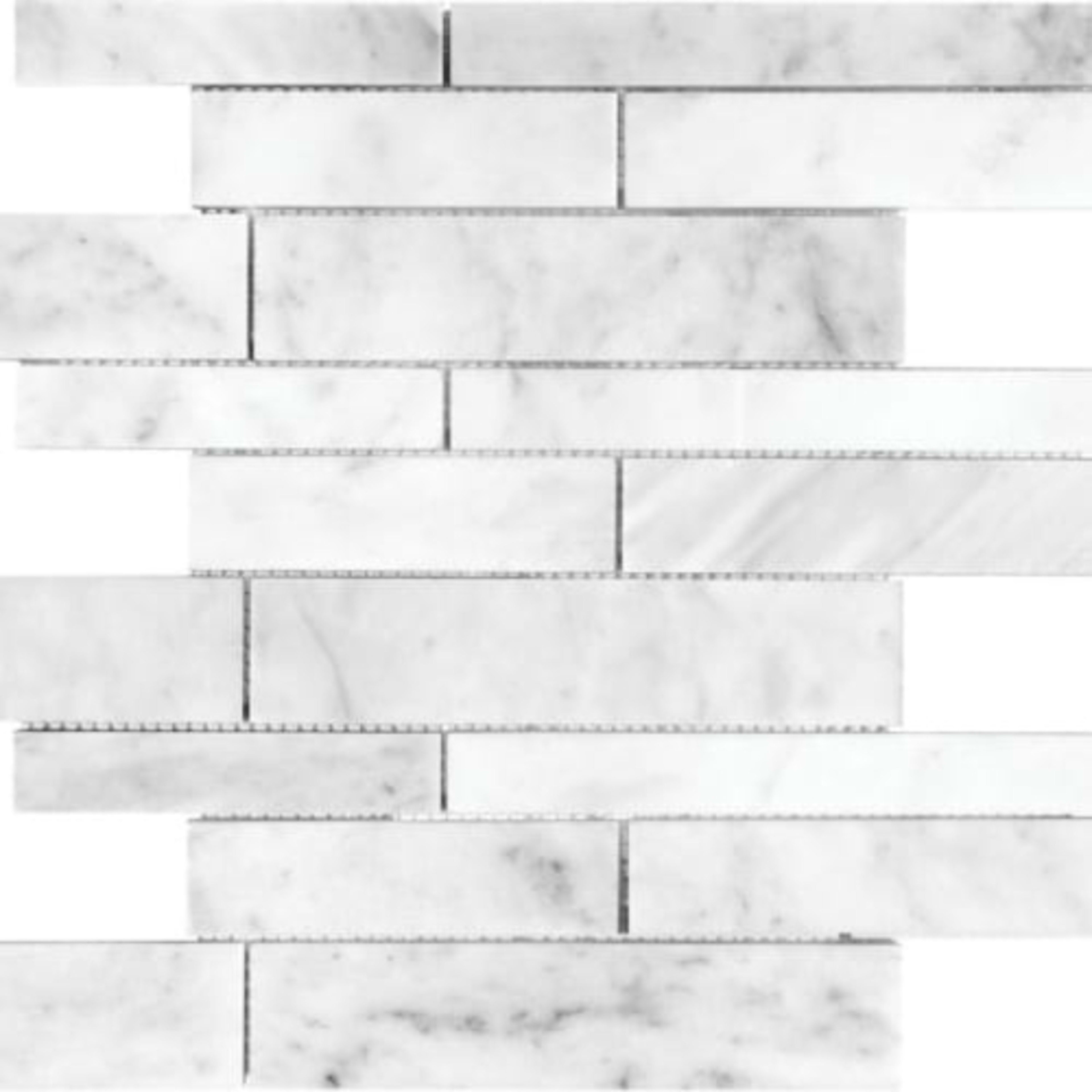 Bianco Venatino in Random Strip Honed Natural Stone