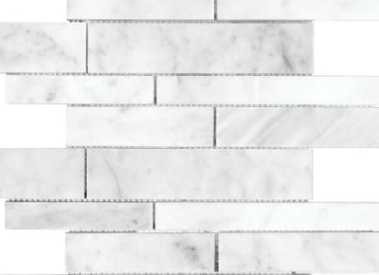 Bianco Venatino in Random Strip Honed