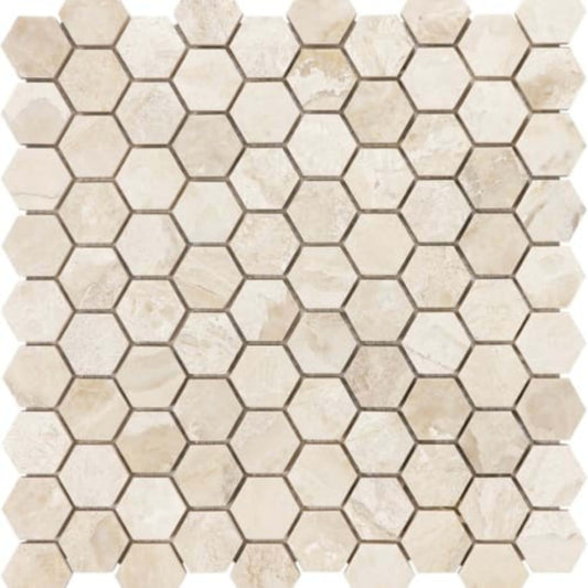 Impero Reale in 1.25 Hexagon Honed Natural Stone