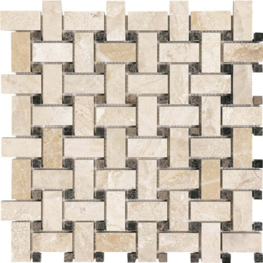 Impero Reale in Basketweave Polished Natural Stone