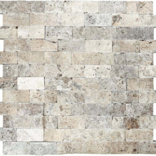 Picasso in 1x2 In Split Face Mosaics Natural Stone