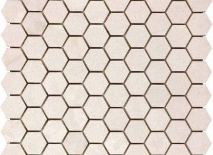 Serene Ivory in 1.25x1.25 In Hexagon Honed