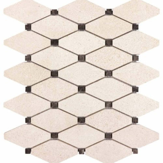 Serene Ivory in Clipped Diamond Polished Natural Stone
