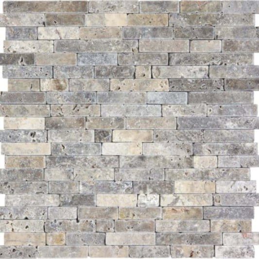 Silver Ash in Random Strip Tumbled Natural Stone