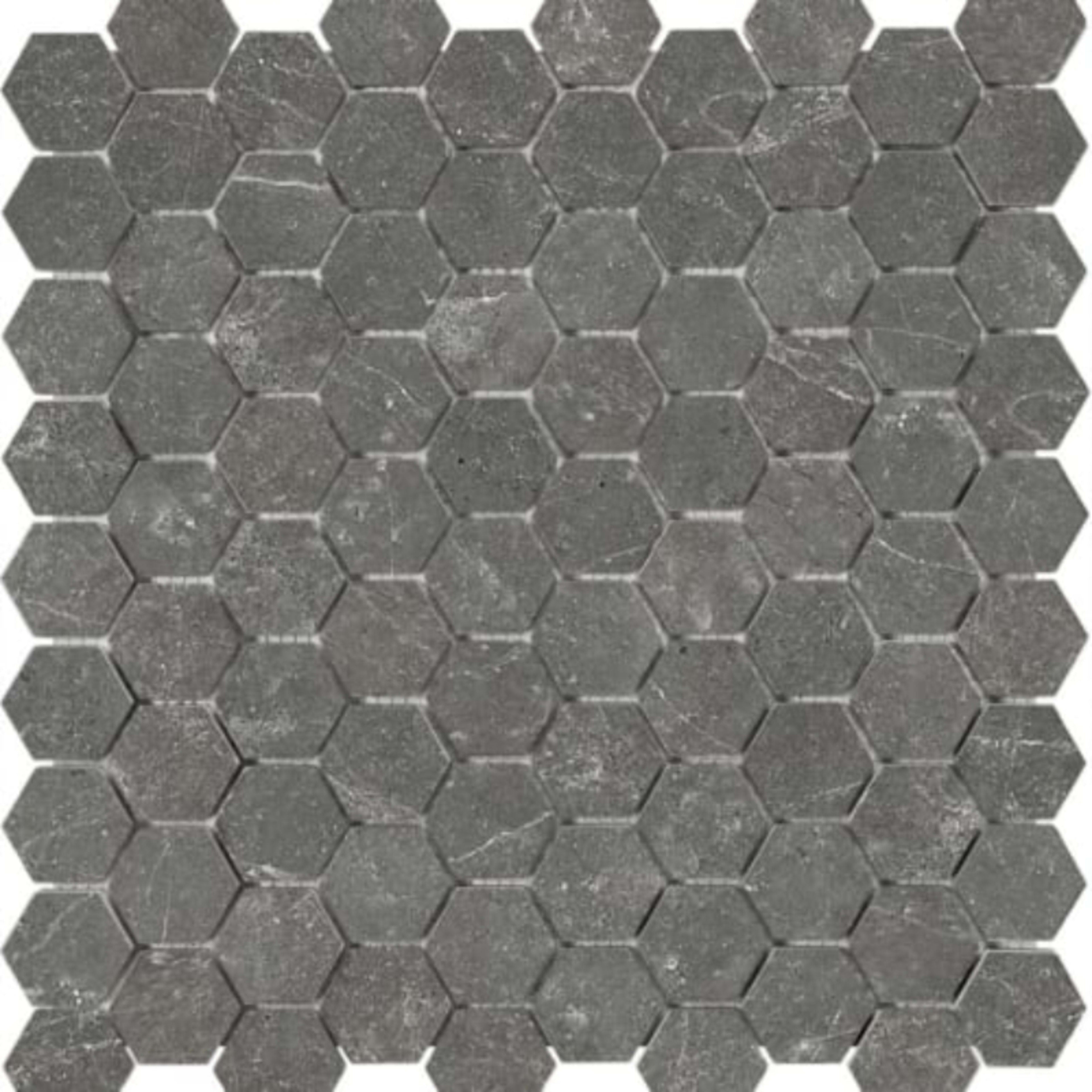 Stark Carbon in 1.25x1.25 Hexagon Polished Mosaics Natural Stone