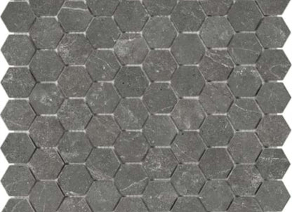 Stark Carbon in 1.25x1.25 Hexagon Polished Mosaics