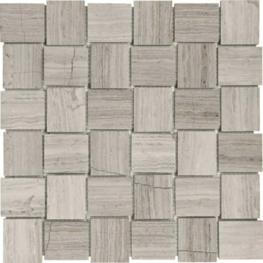 Strada Mist in 2x2 In Basketweave Polished Mosaics Natural Stone