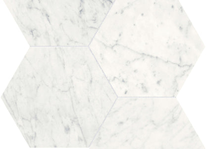 Eterna Bianco in Hexagon Mosaic 6in Honed