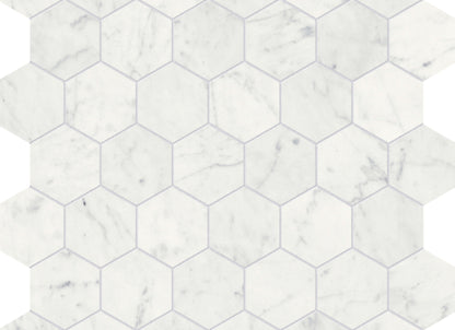 Eterna Bianco in Hexagon Mosaic 2in Polished
