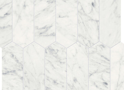 Eterna Bianco in Picket Mosaic 2x6 Honed