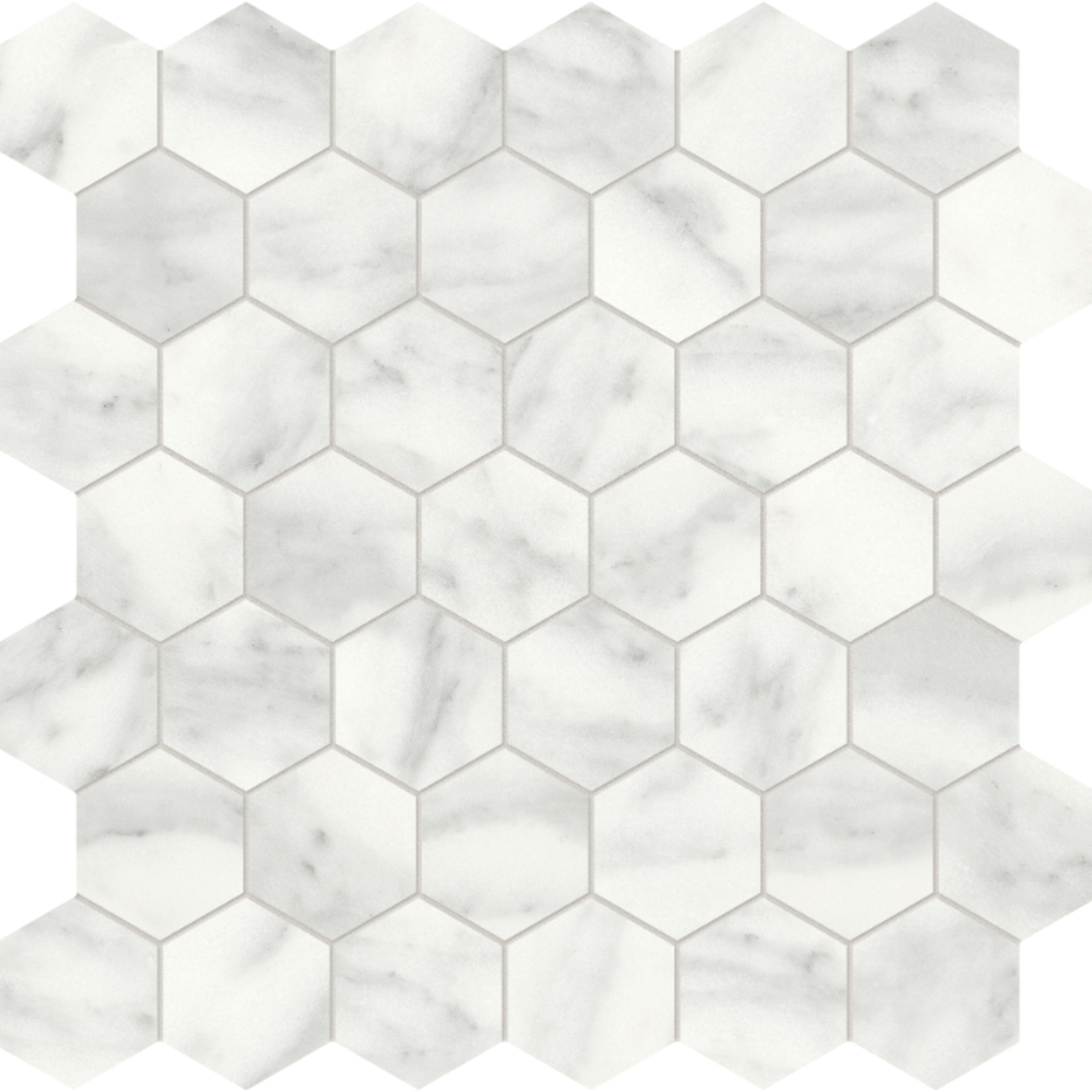Cromo Bianco in Hexagon Mosaic Honed Natural Stone