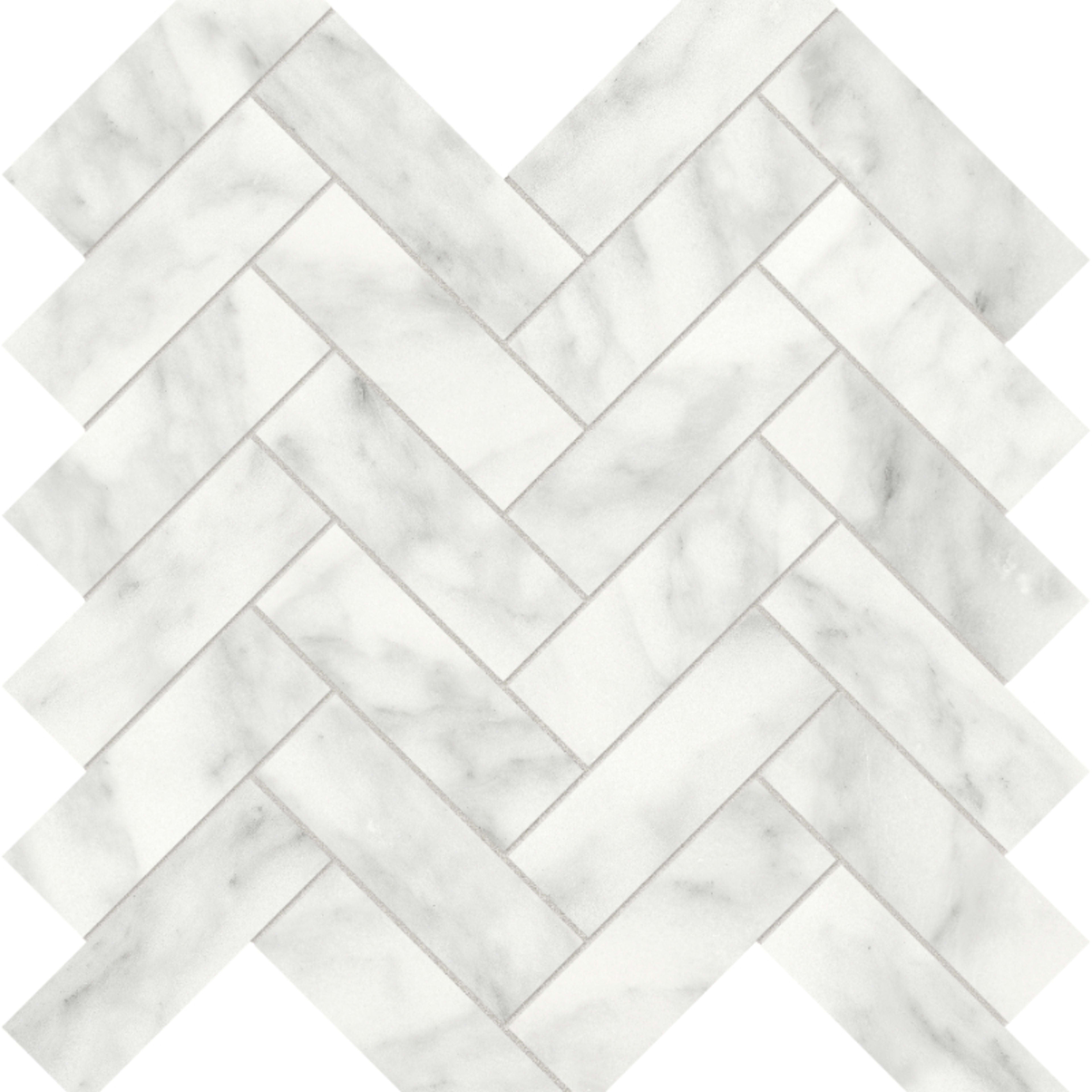 Cromo Bianco in Herringbone Mosaic Honed Natural Stone