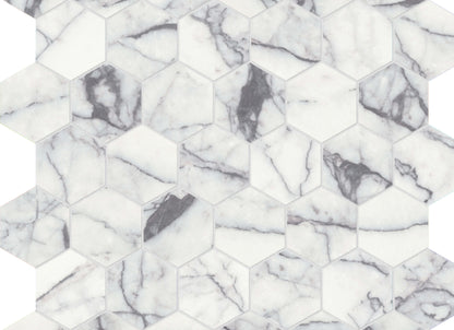 Lilac Volta in Hexagon Mosaic Honed