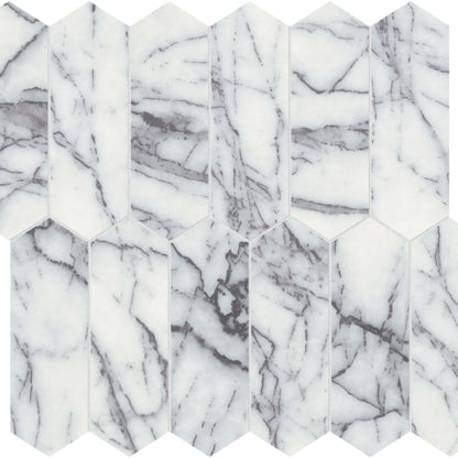 Lilac Volta in Picket Mosaic Honed Natural Stone