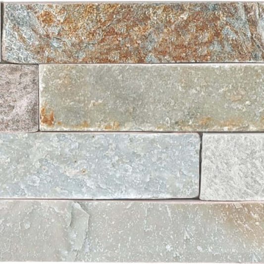Ledger Stone in Beachwalk 6x24 Corner Panel Natural Stone