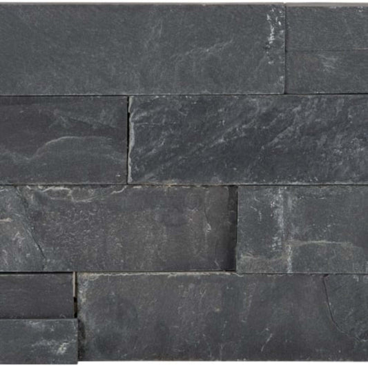Ledger Stone in Carbon 6x24 Corner Panel Natural Stone